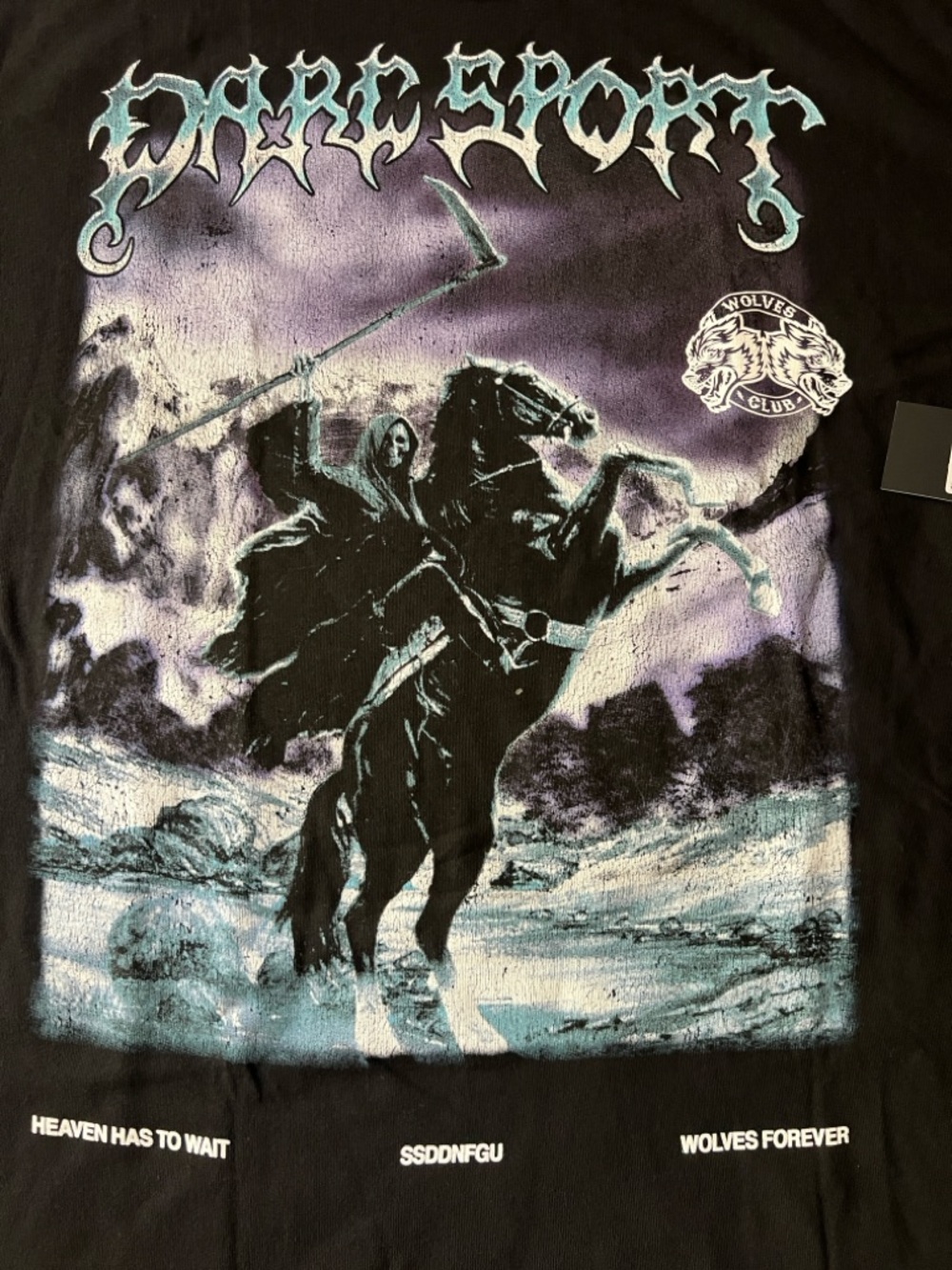 Darc Sport Black Short‑Sleeve Tee with Purple & Light Blue Graphic - Picture 2 of 5